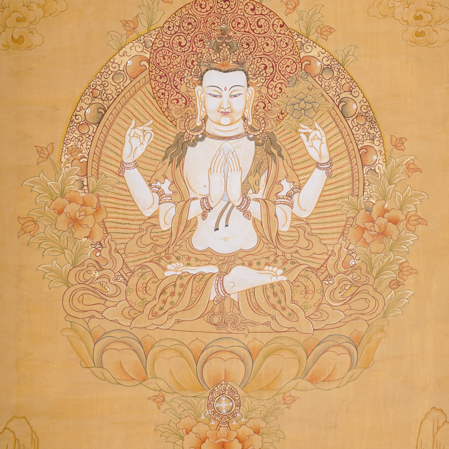 Chengresi Thangka Painting  - Tibetan Spiritual art