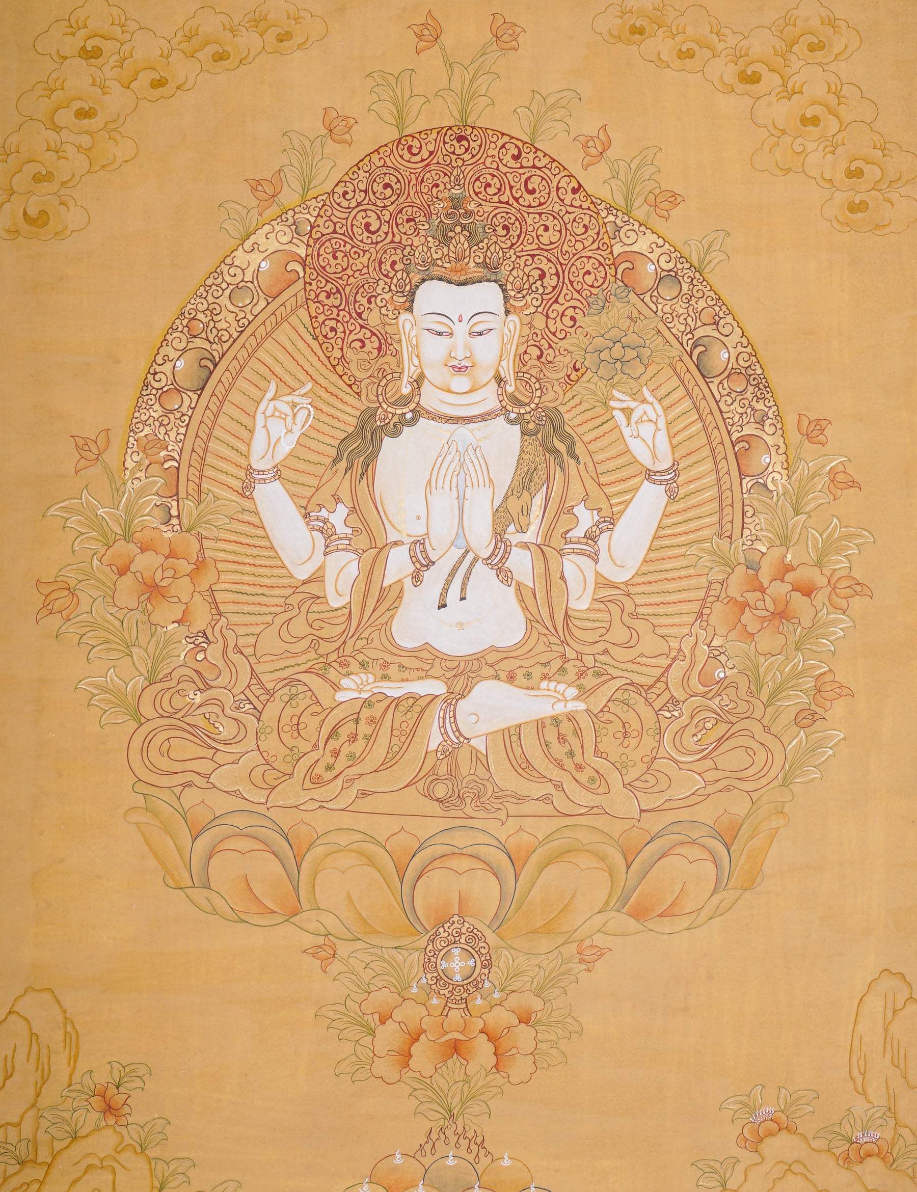 Chengresi Thangka Painting  - Tibetan Spiritual art