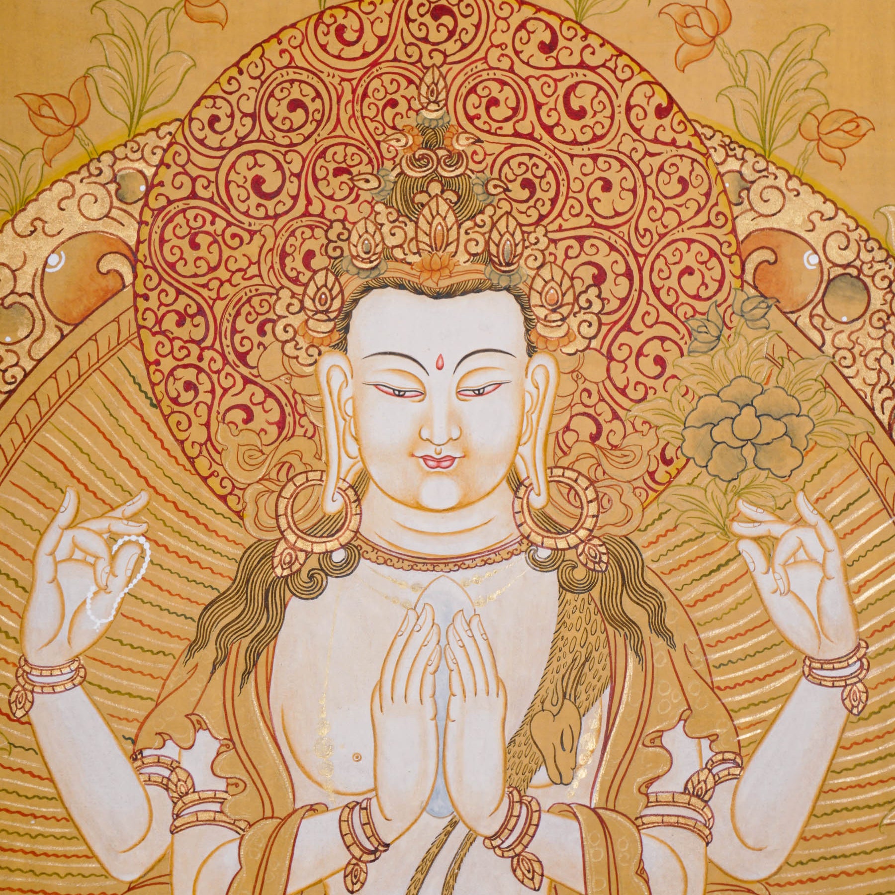 Chengresi Thangka Painting  - Tibetan Spiritual art