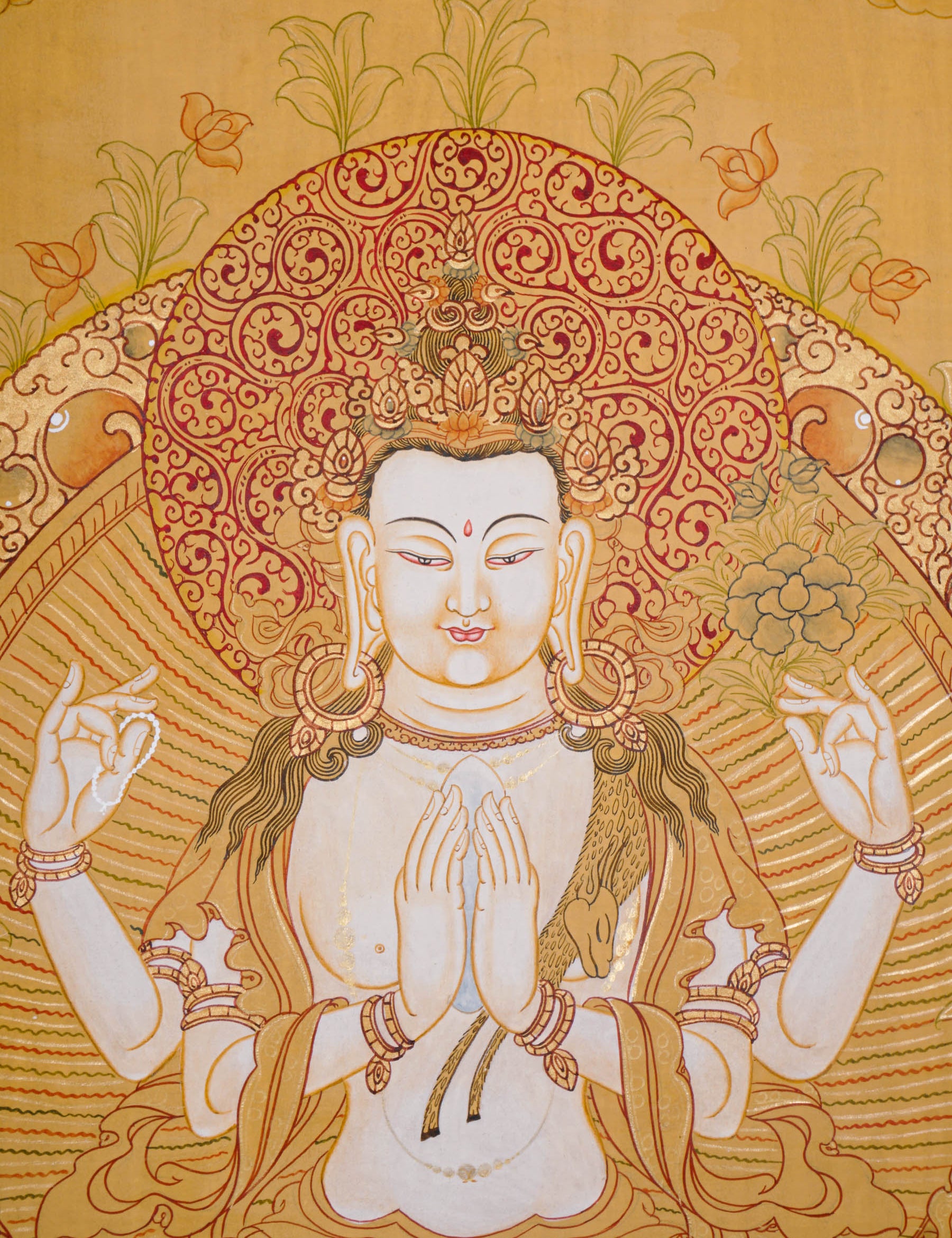 Chengresi Thangka Painting  - Tibetan Spiritual art