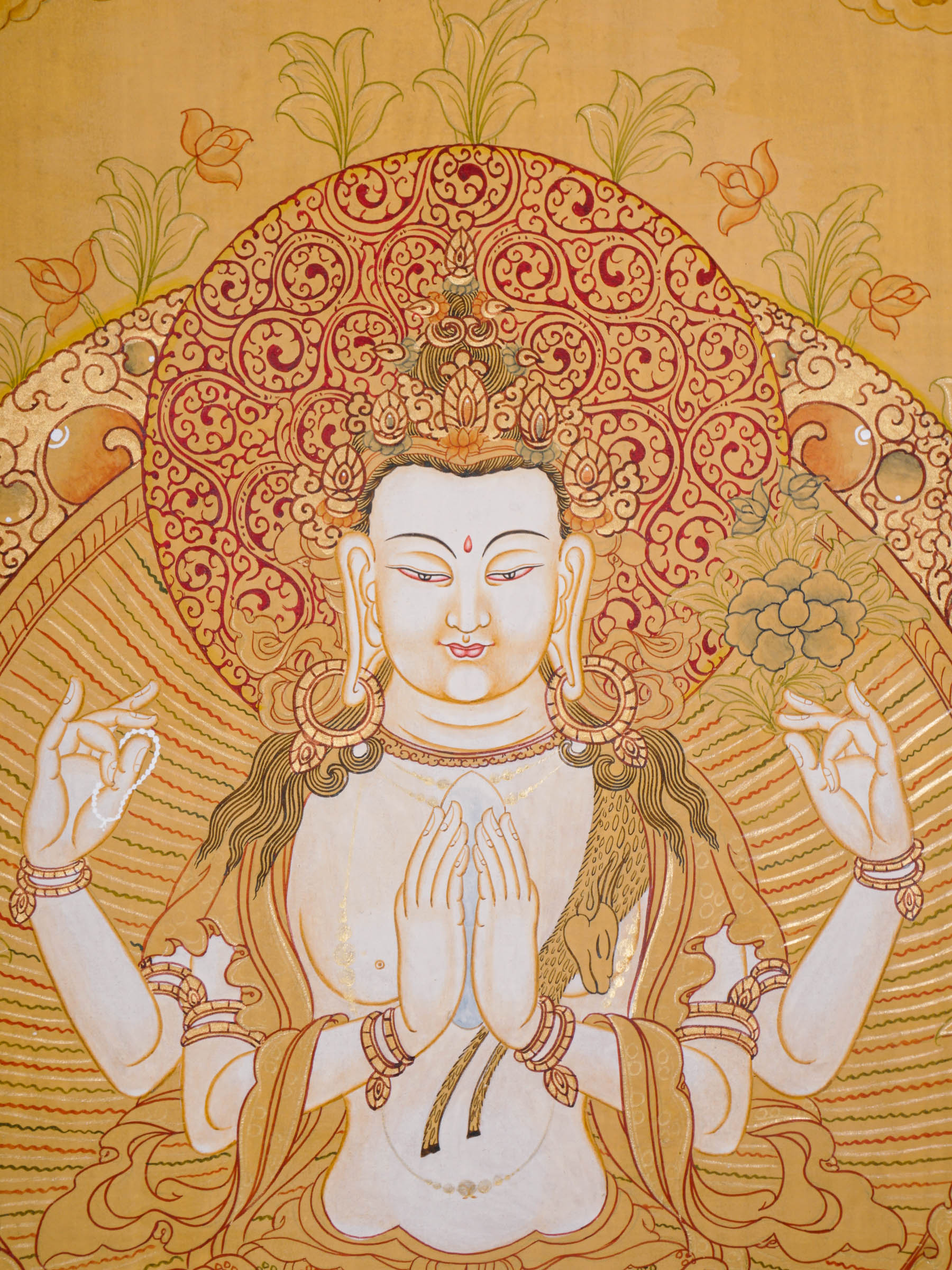 Chengresi Thangka Painting  - Tibetan Spiritual art