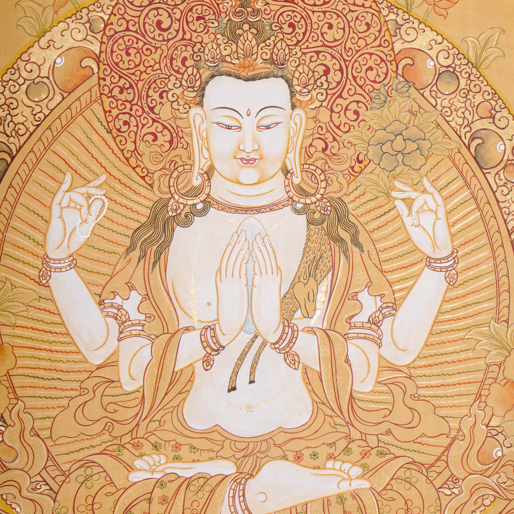 Chengresi Thangka Painting  - Tibetan Spiritual art