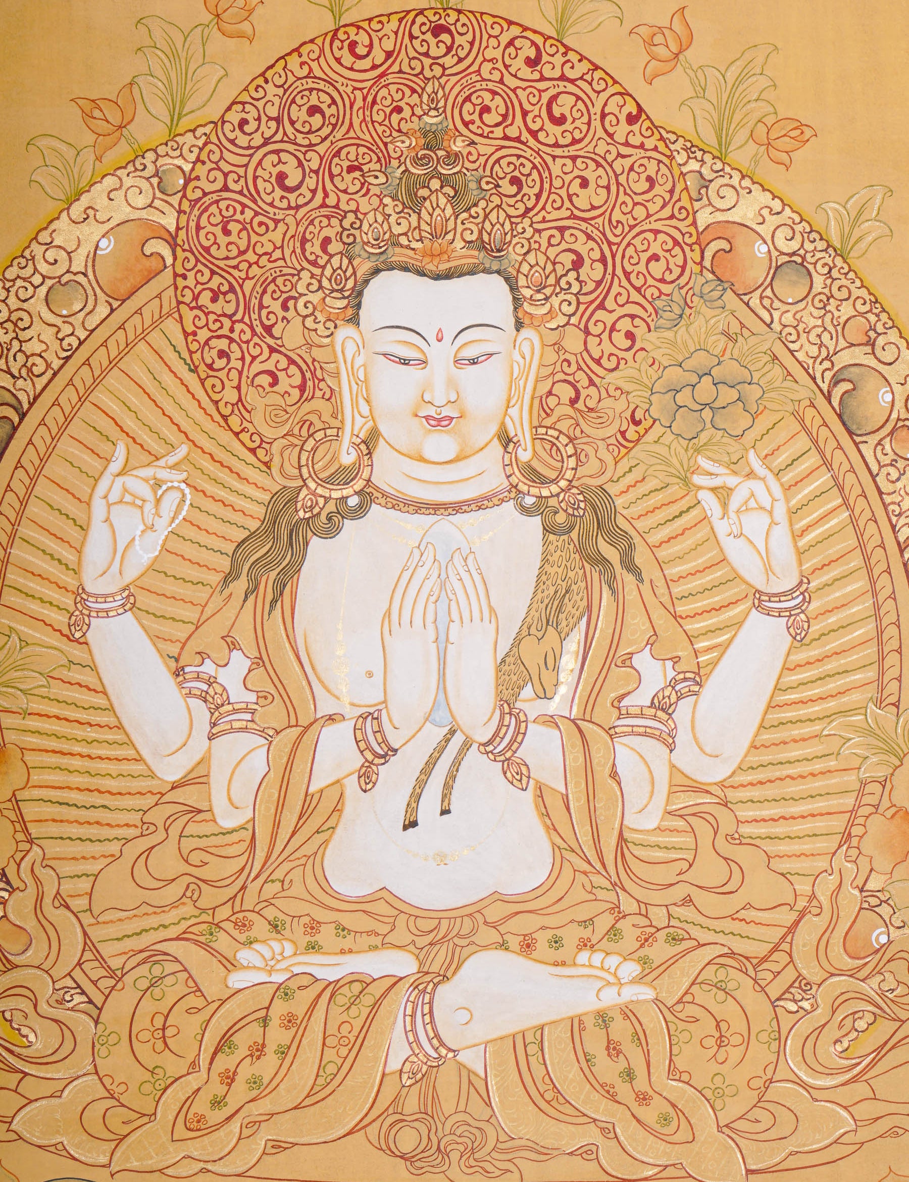 Chengresi Thangka Painting  - Tibetan Spiritual art