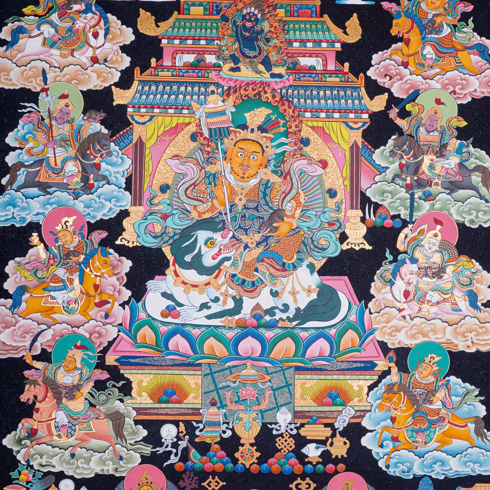 Zambala (Temple) Thangka - Buddhist Artwork