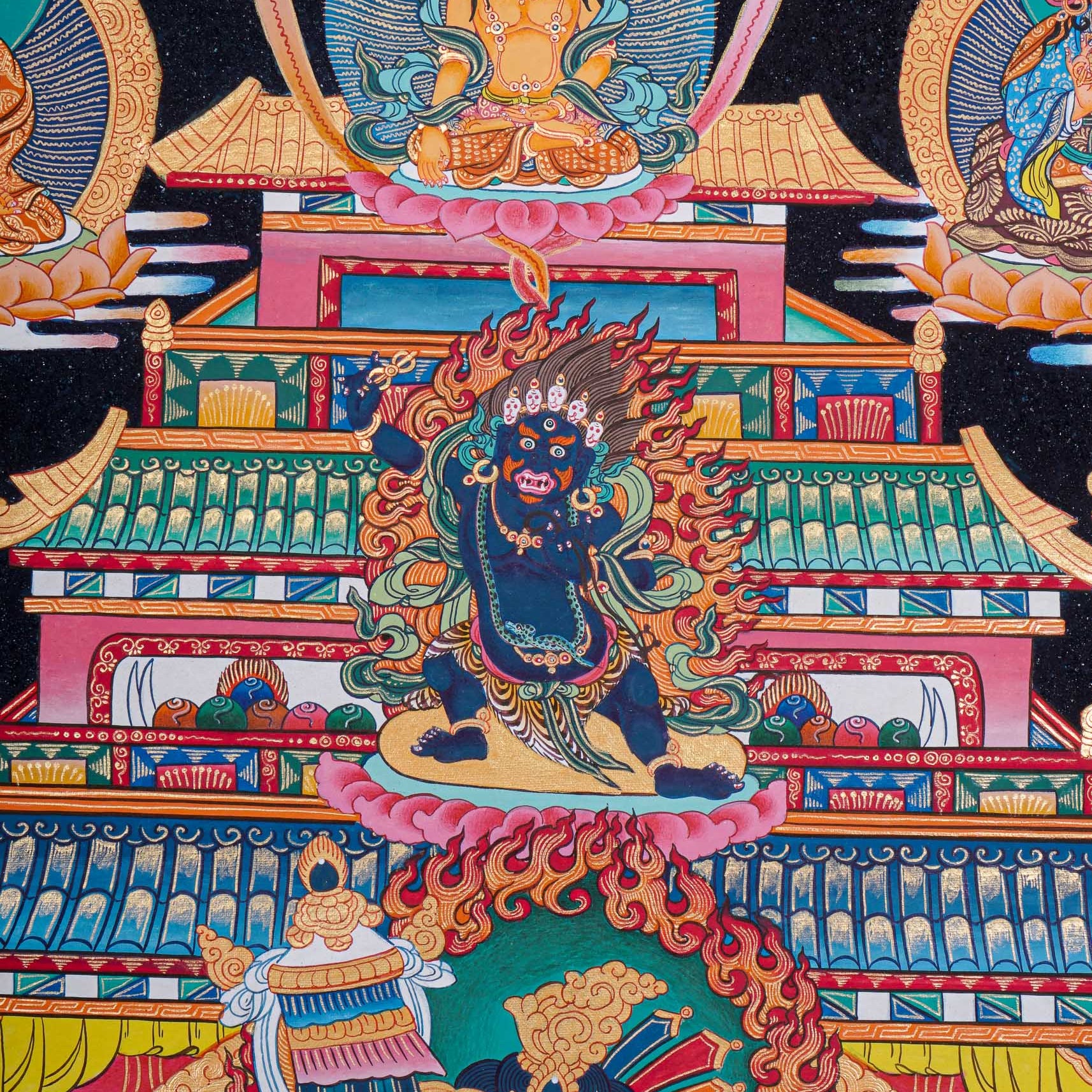 Zambala (Temple) Thangka - Buddhist Artwork