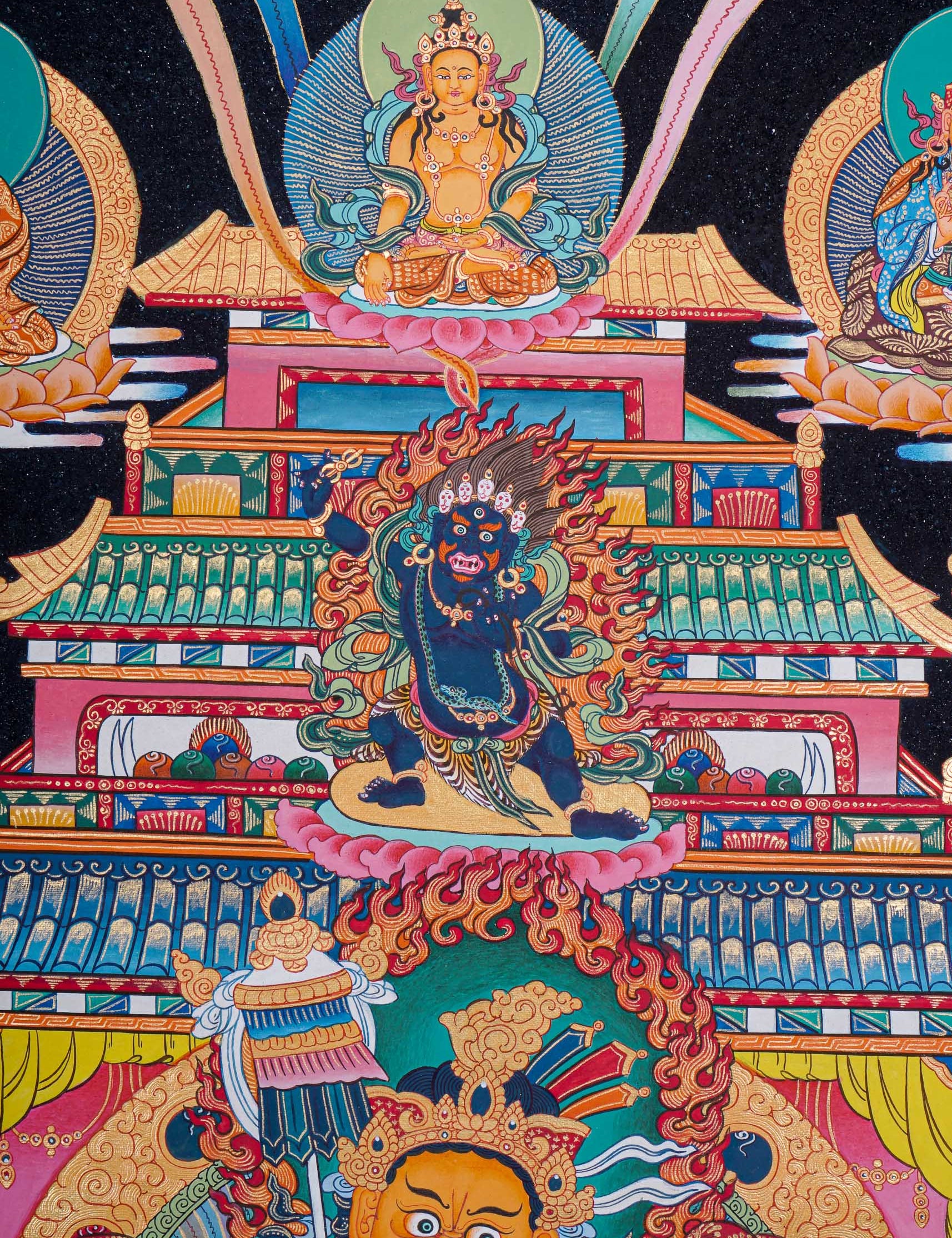 Zambala (Temple) Thangka - Buddhist Artwork