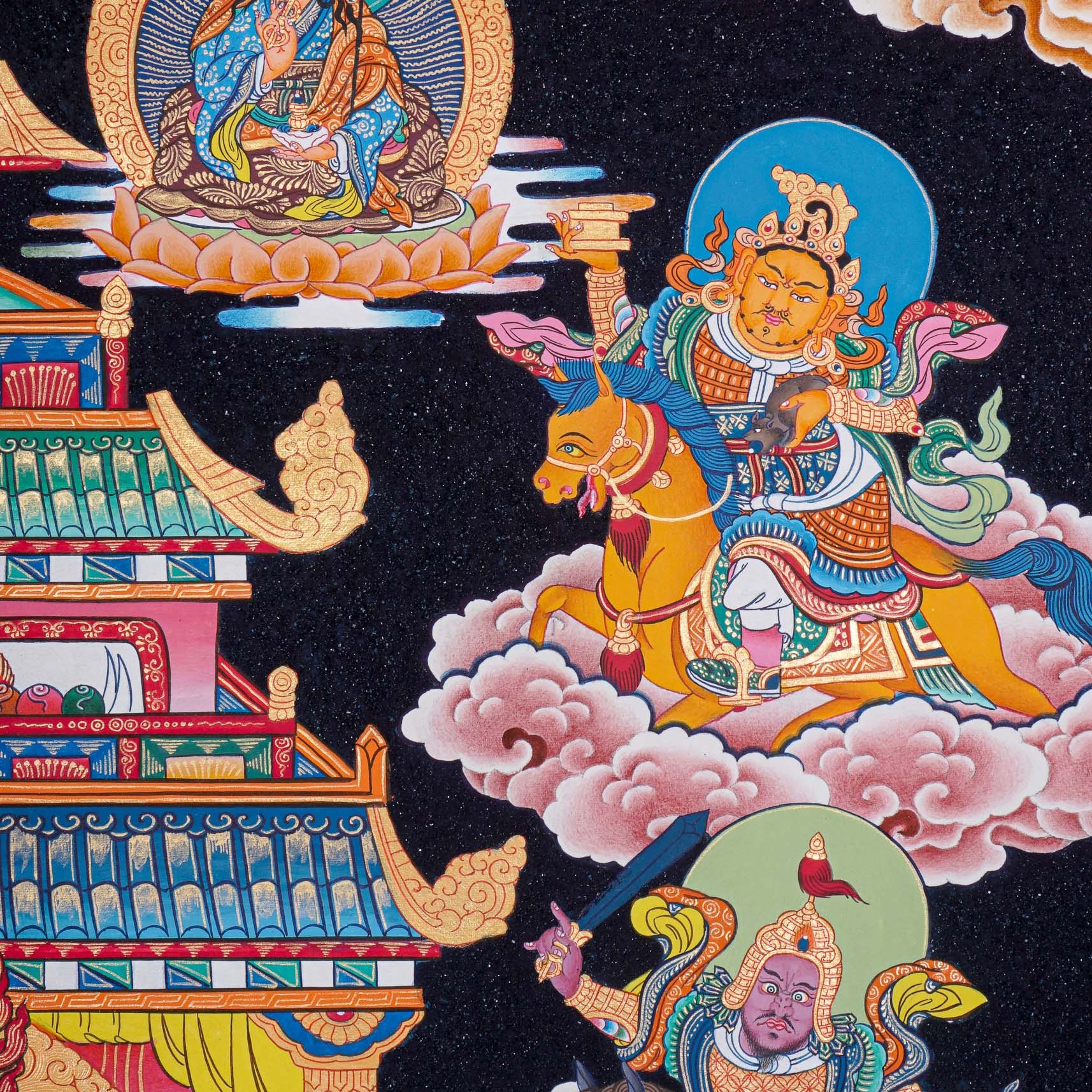 Zambala (Temple) Thangka - Buddhist Artwork