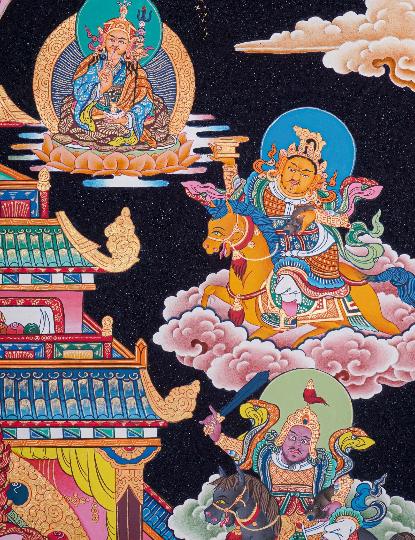 Zambala (Temple) Thangka - Buddhist Artwork