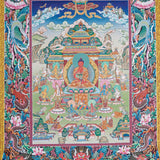 Handpainted Amitabha Temple - Tibetan Thangka 