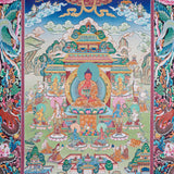 Handpainted Amitabha Temple - Tibetan Thangka