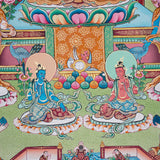 Handpainted Amitabha Temple - Tibetan Thangka