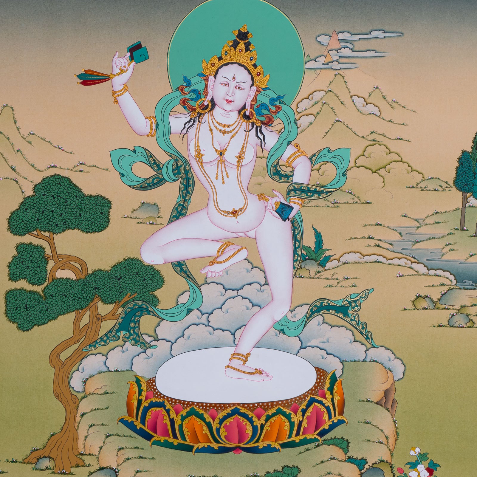  Machig Labdron Thangka Painting - Tibetan Art