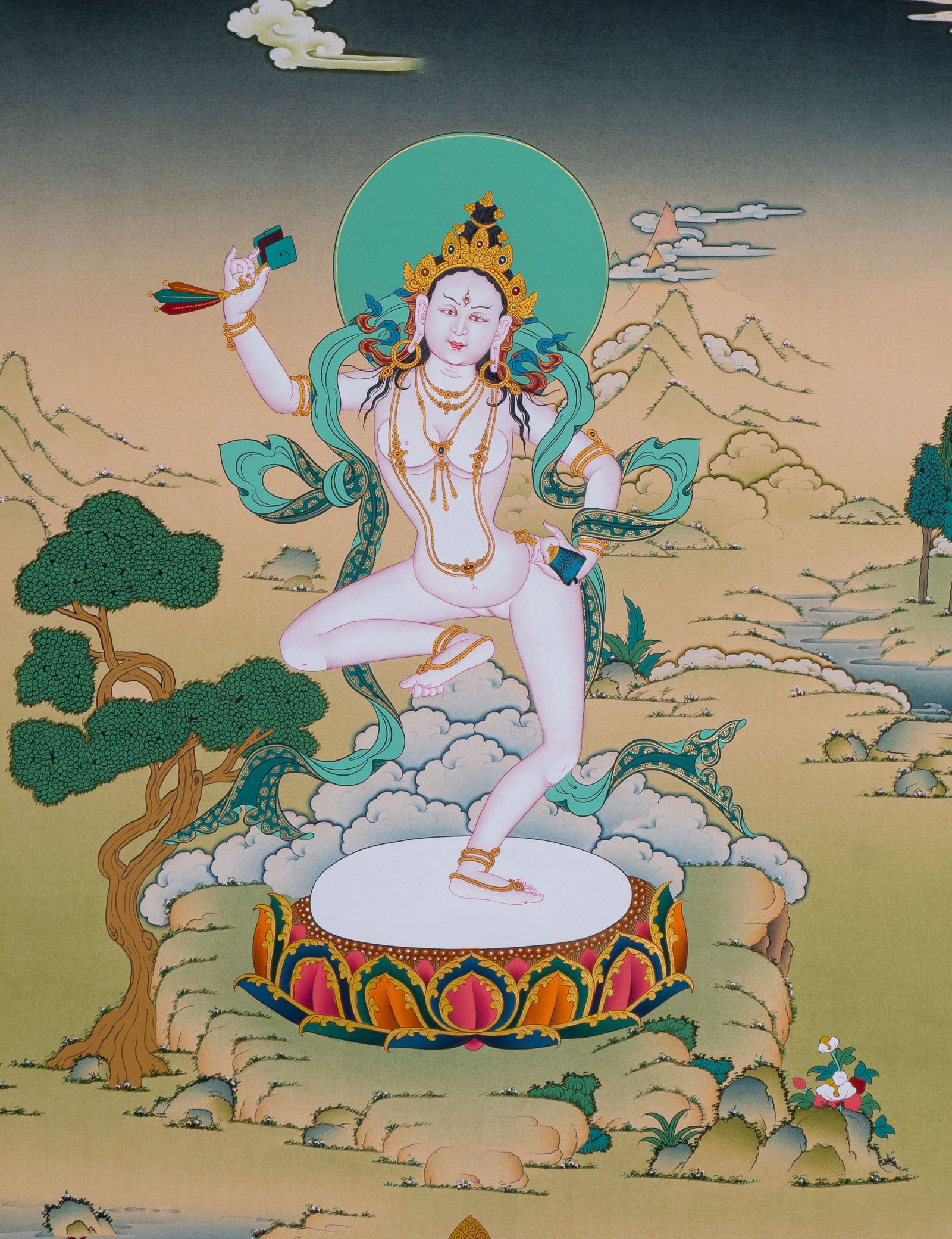  Machig Labdron Thangka Painting - Tibetan Art