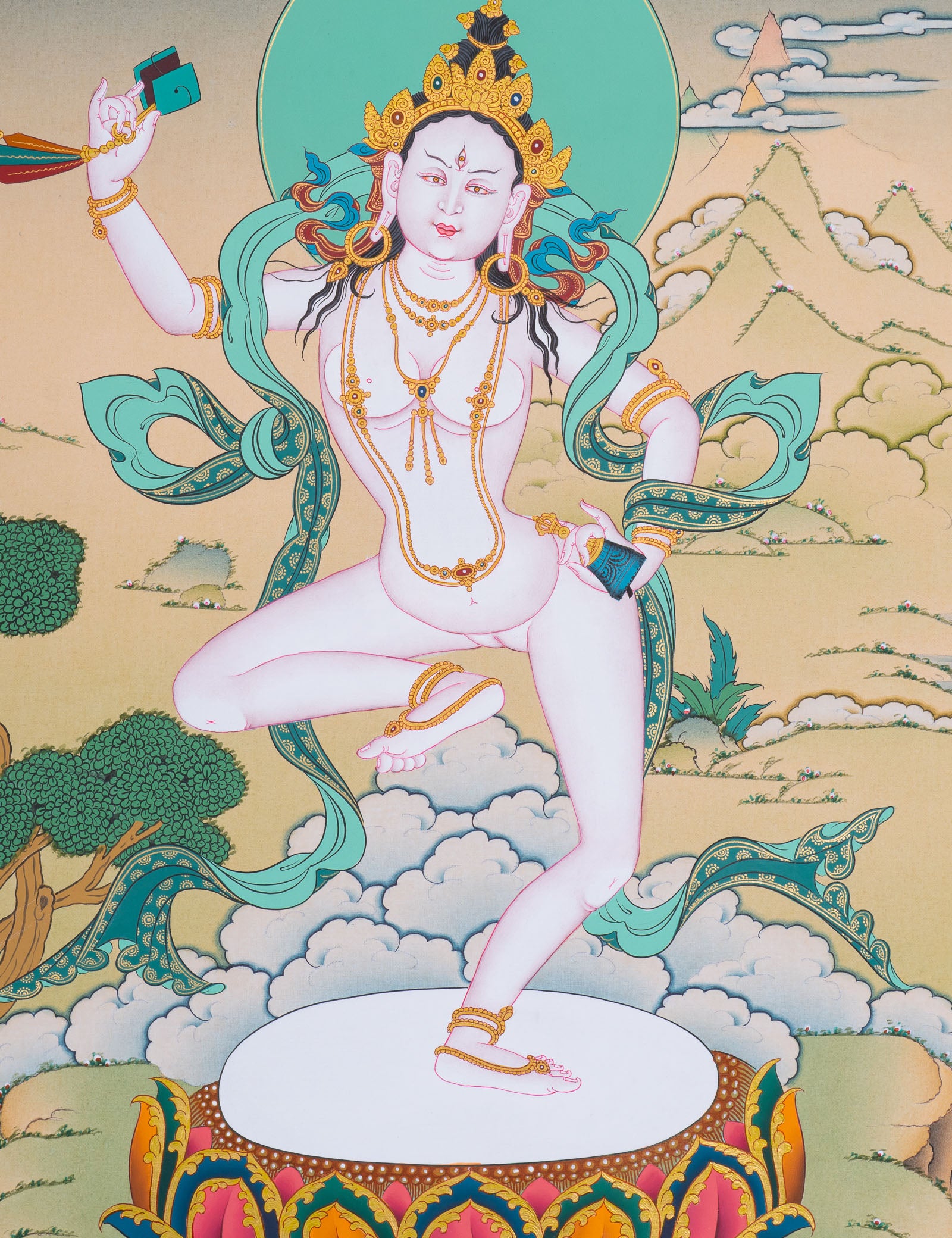  Machig Labdron Thangka Painting - Tibetan Art