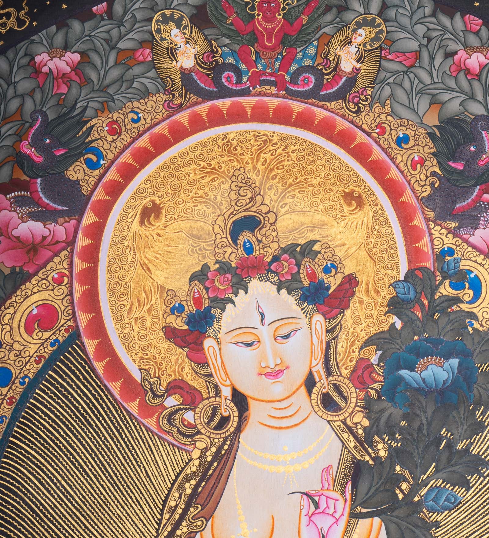 White Tara Thangka Painting