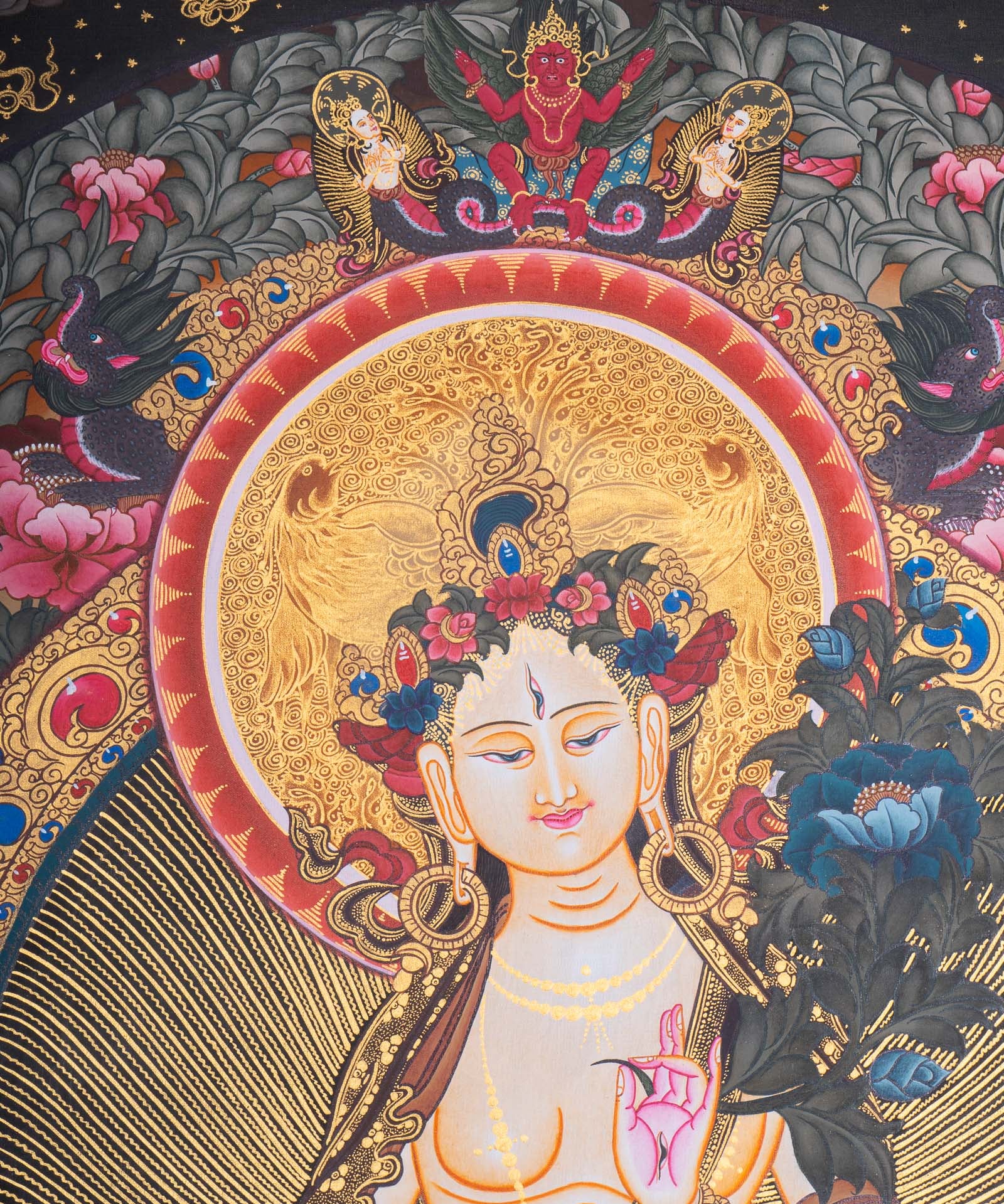 White Tara Thangka Painting