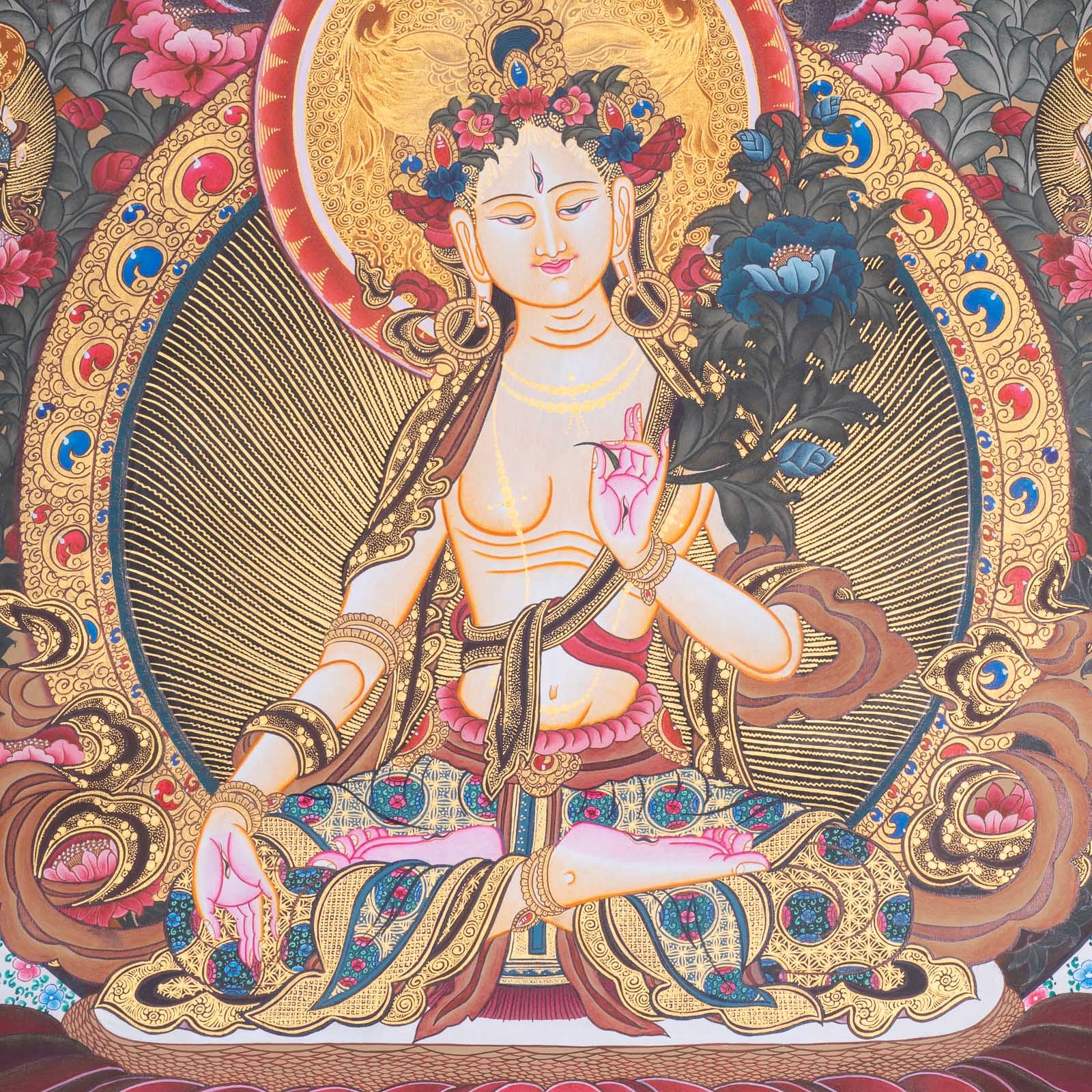 White Tara Thangka Painting