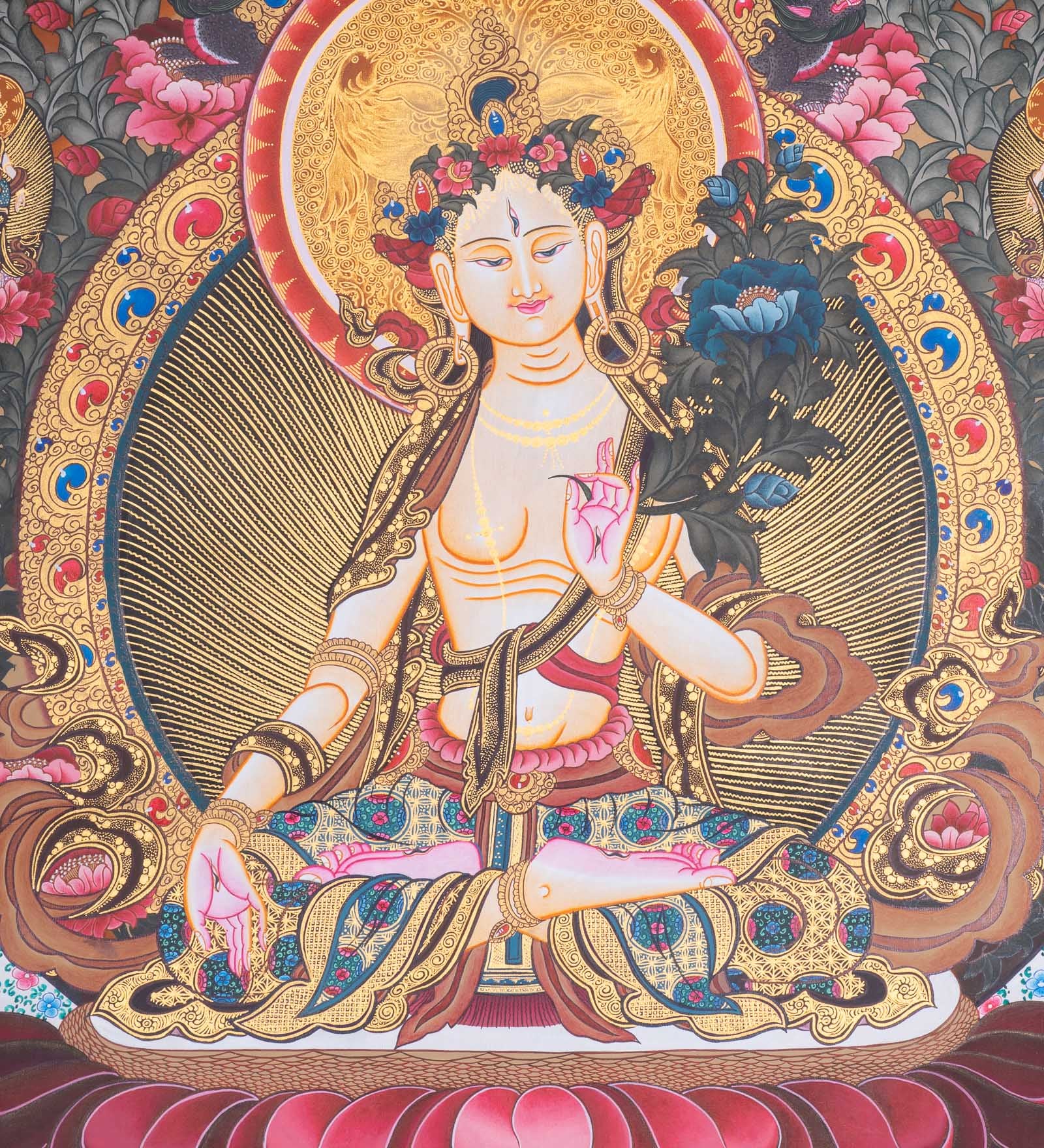 White Tara Thangka Painting