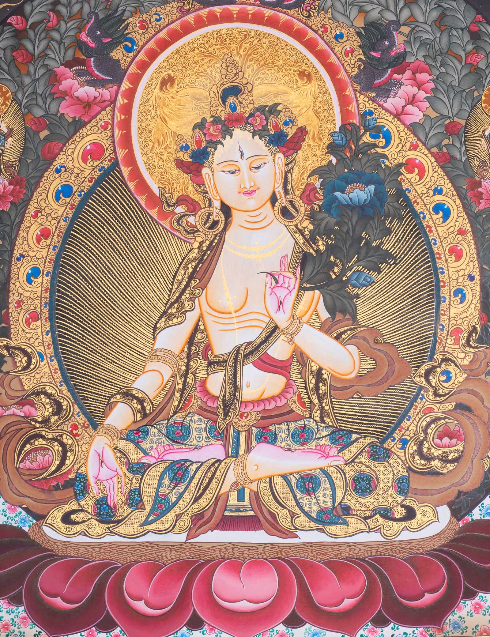 White Tara Thangka Painting