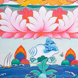 Handpainted White Tara (Stupa) Thangka - Tibetan Art