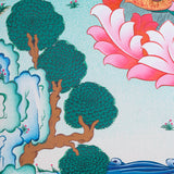 Handpainted White Tara (Stupa) Thangka - Tibetan Art