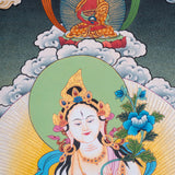 Female deity - White Tara Thangka Art