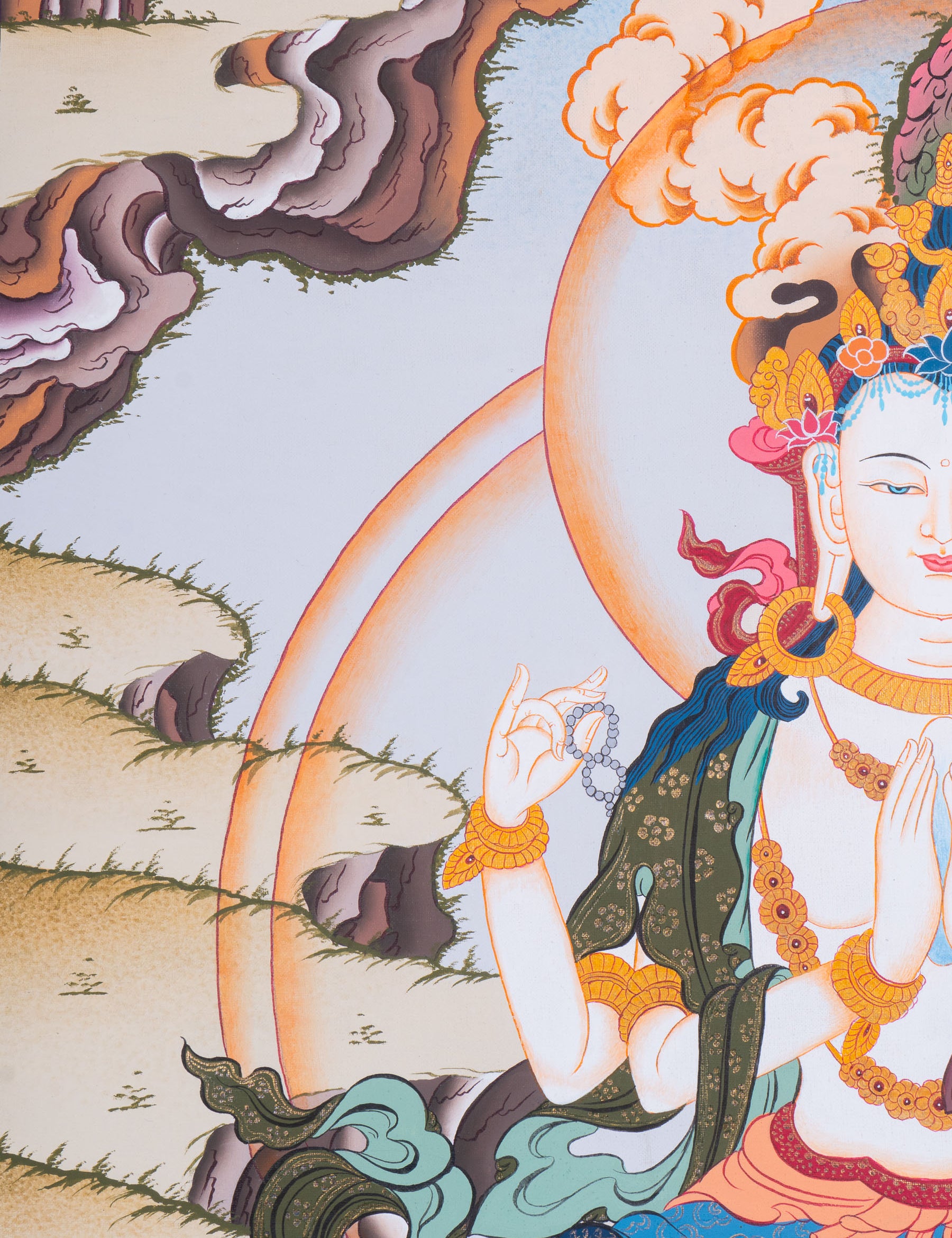 Chengresi Thangka Painting - Tibetan Buddhist Art