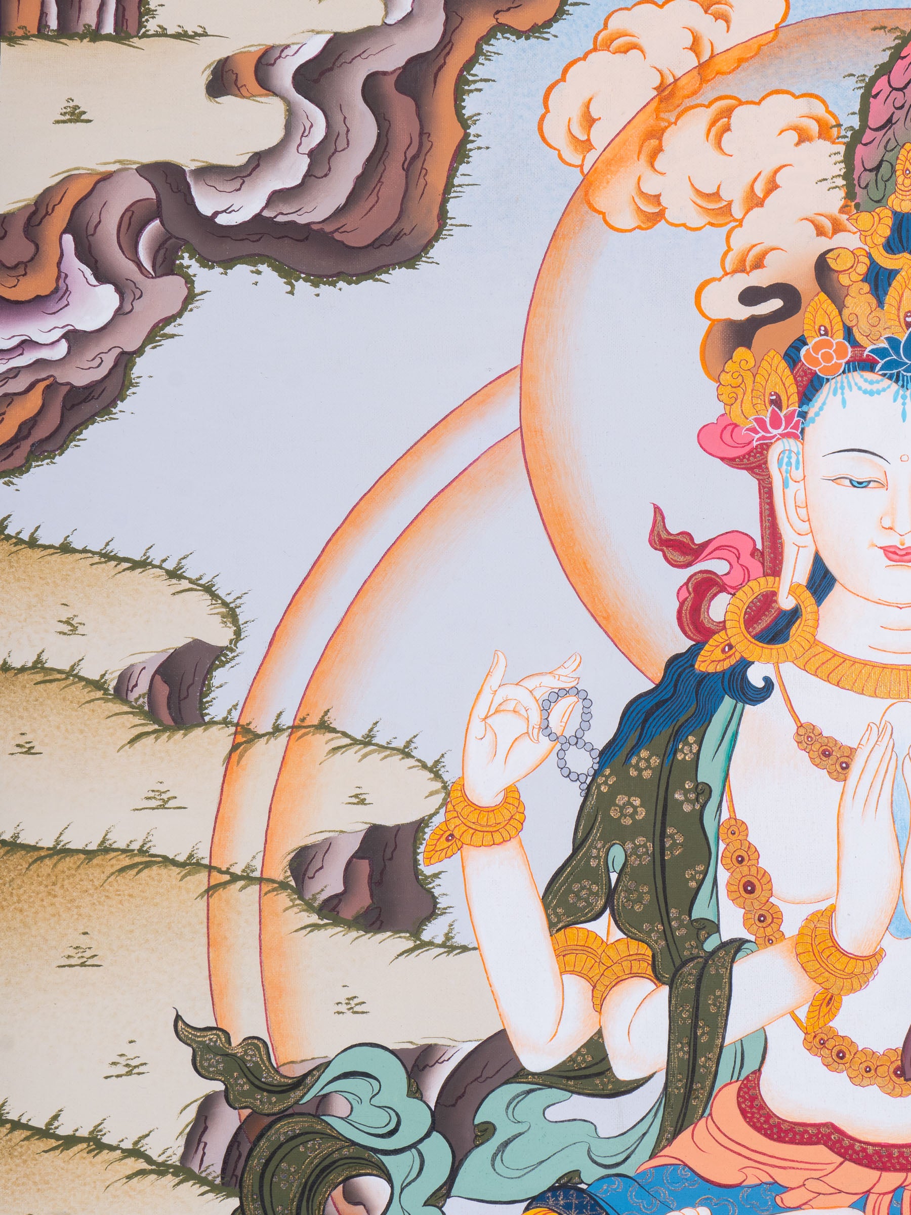 Chengresi Thangka Painting - Tibetan Buddhist Art