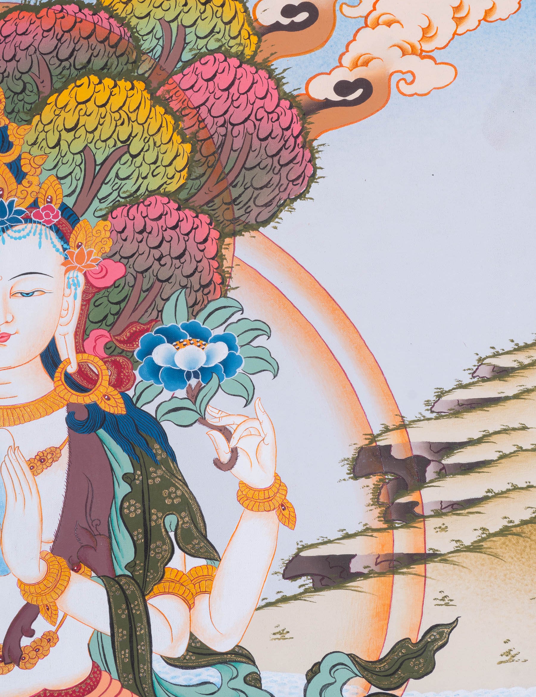 Chengresi Thangka Painting - Tibetan Buddhist Art