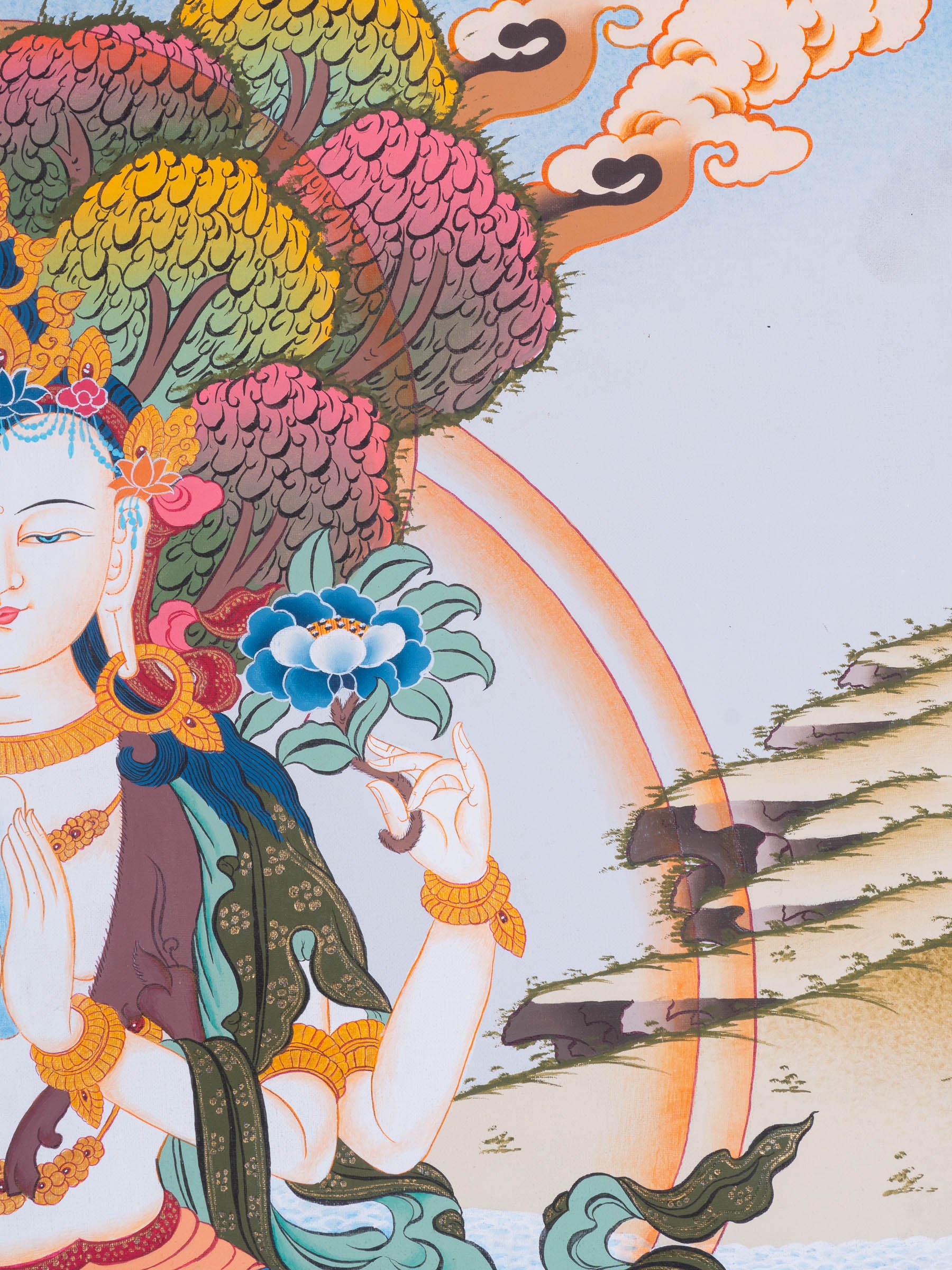 Chengresi Thangka Painting - Tibetan Buddhist Art