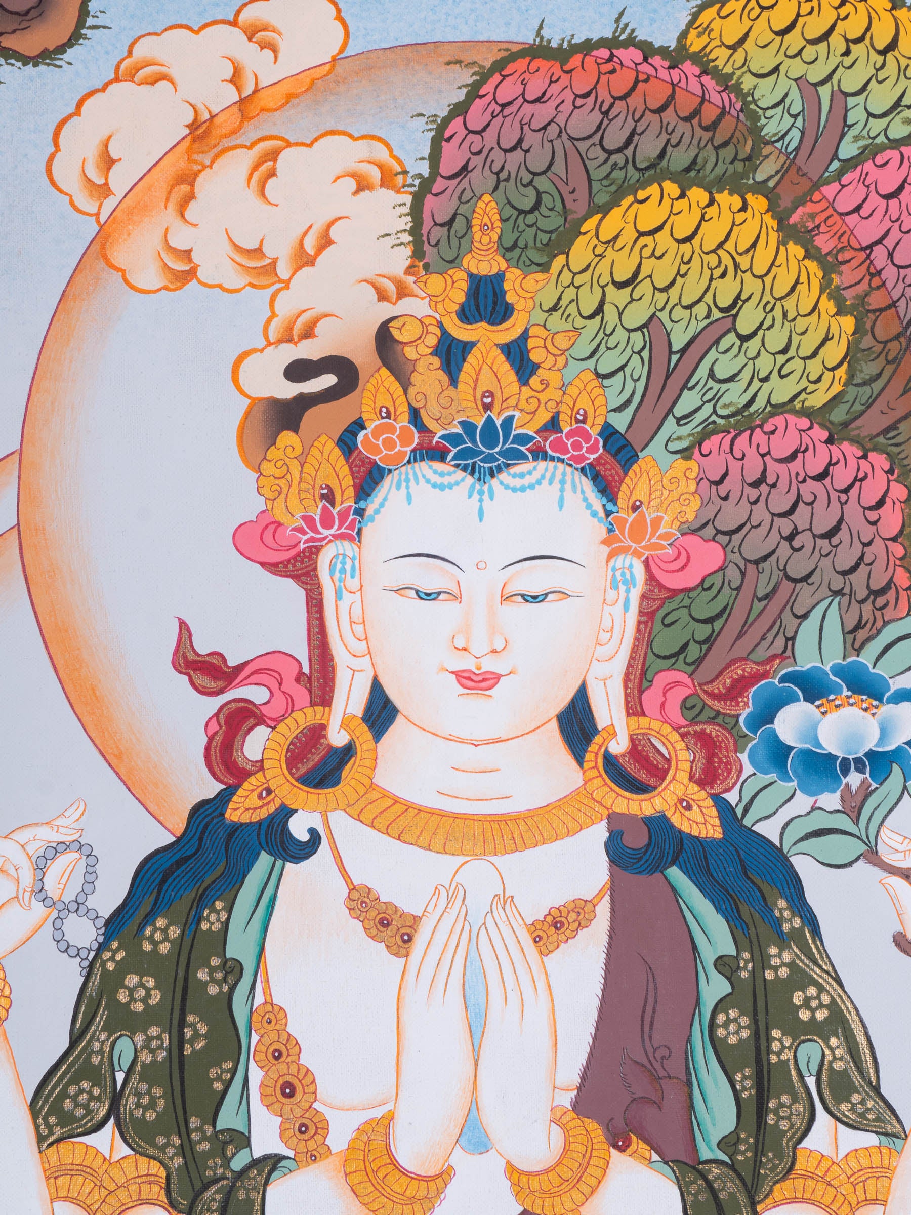 Chengresi Thangka Painting - Tibetan Buddhist Art