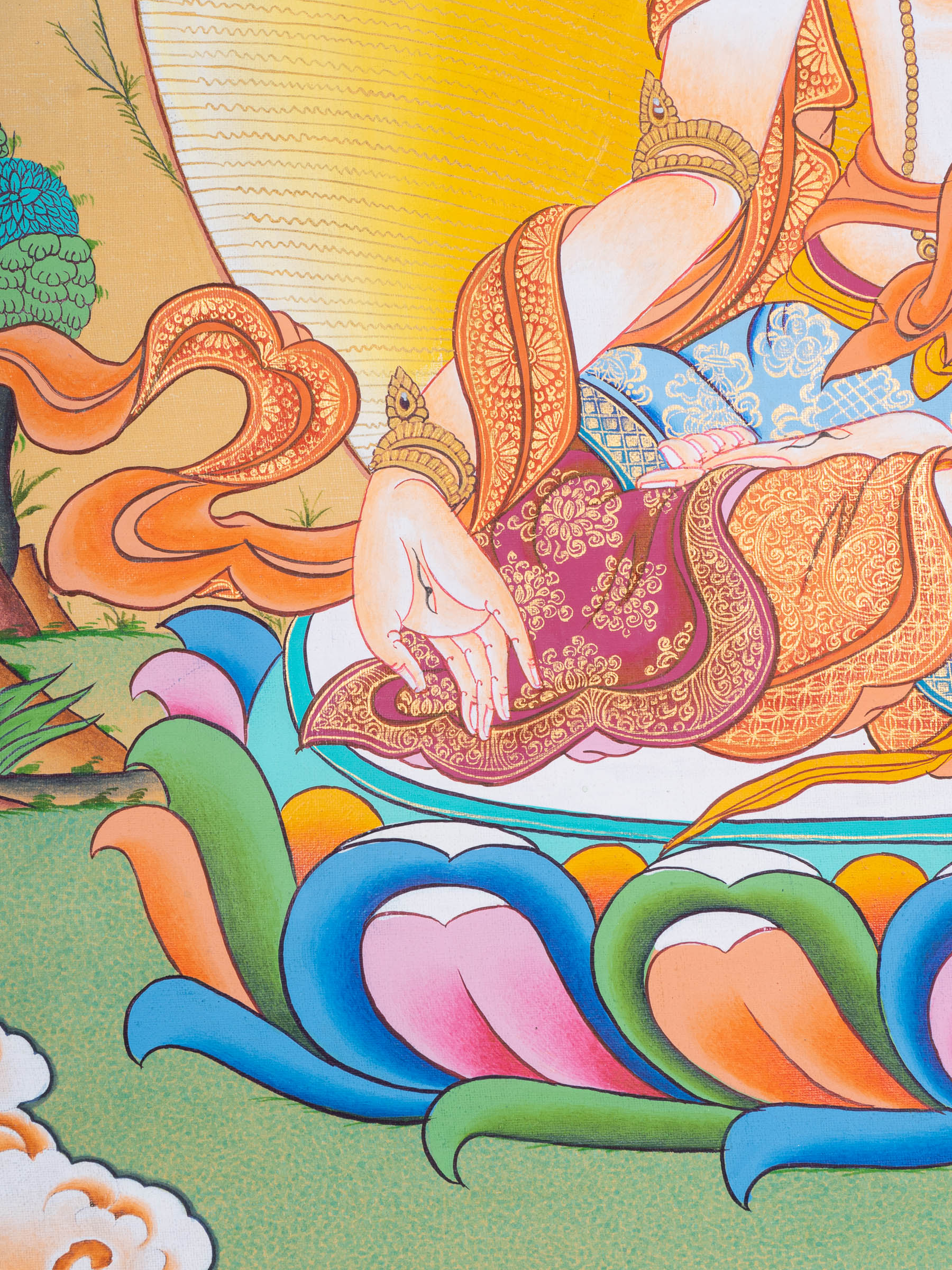 White Tara Thangka - Tibetan Painting