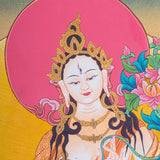 White Tara Thangka - Tibetan Painting