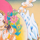 White Tara Thangka - Tibetan Painting