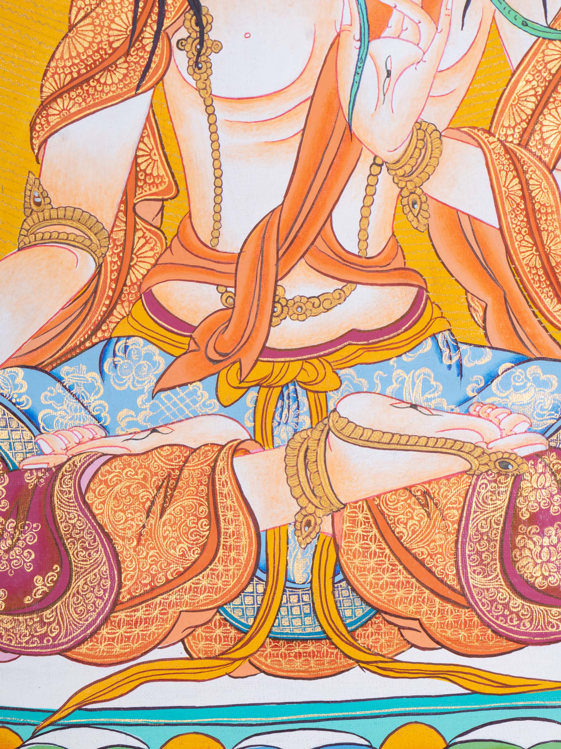 White Tara Thangka - Tibetan Painting