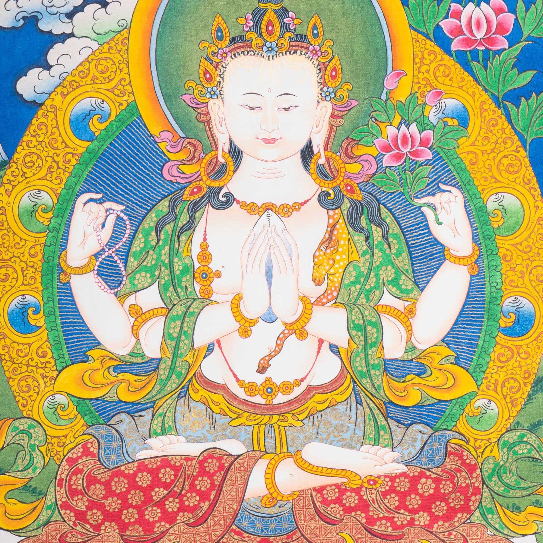 Chengresi Thangka Painting