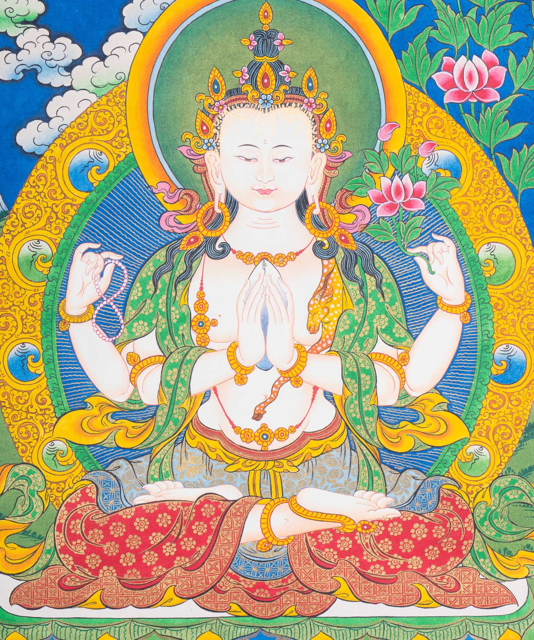 Chengresi Thangka Painting