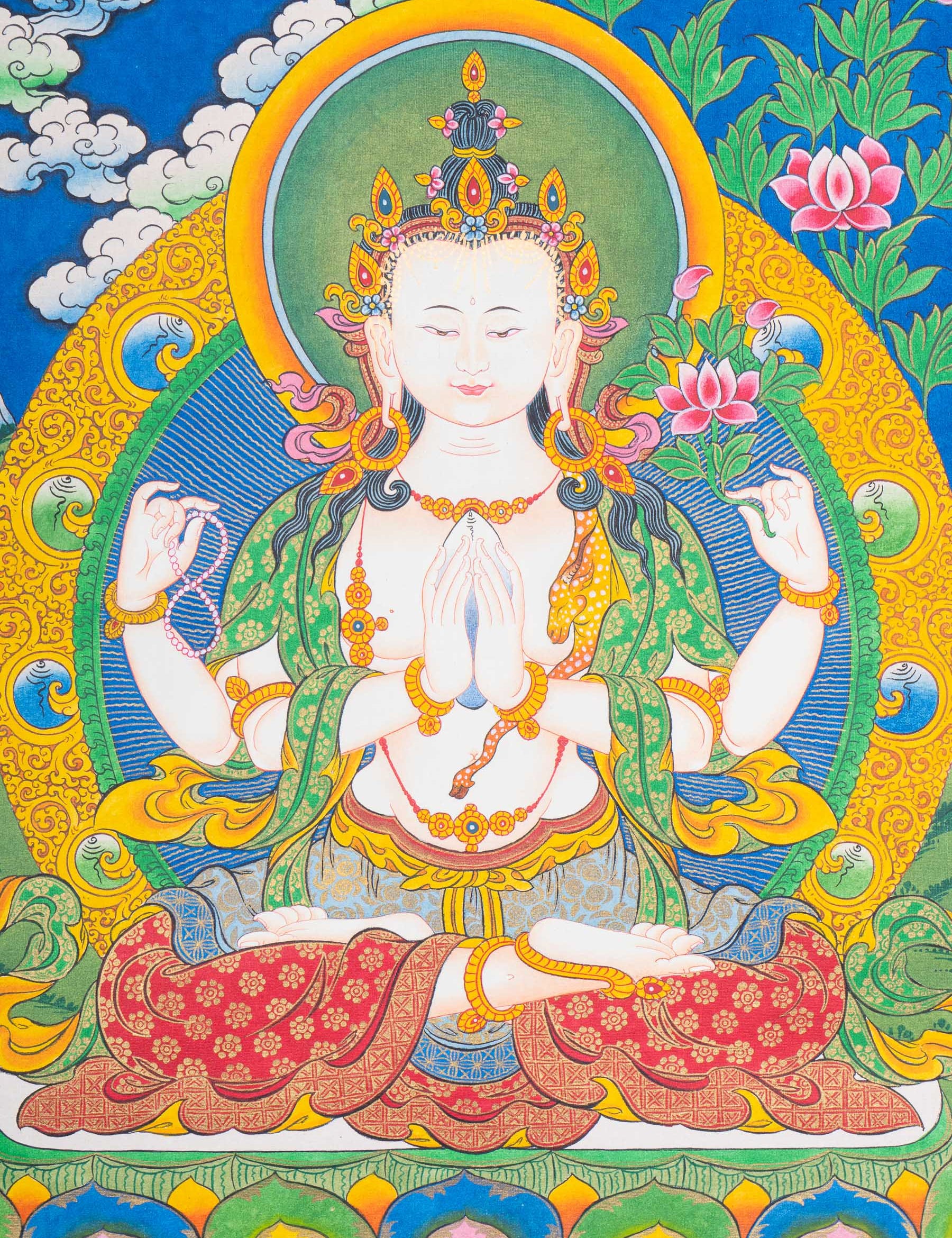 Chengresi Thangka Painting