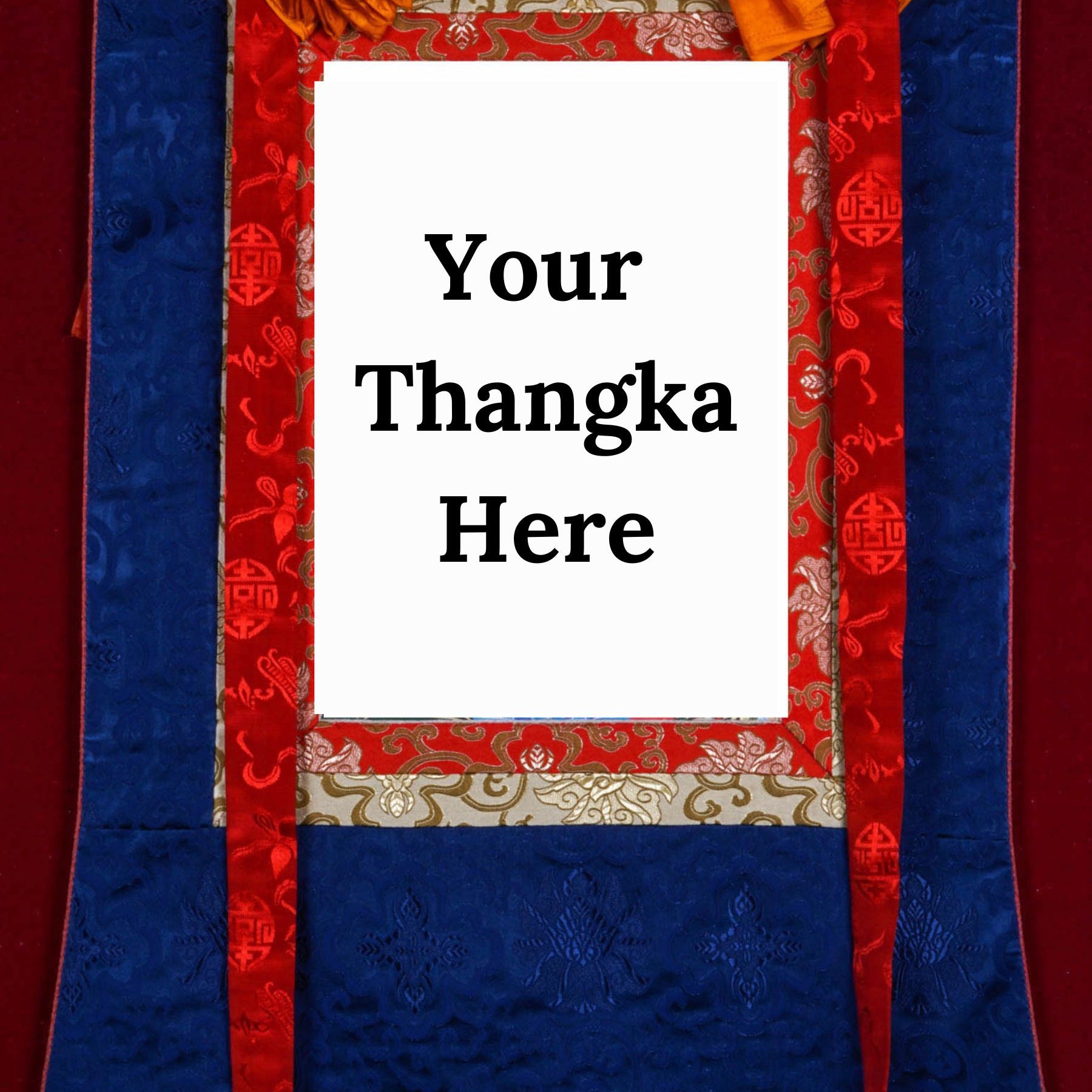 Blue Color Thangka Brocade