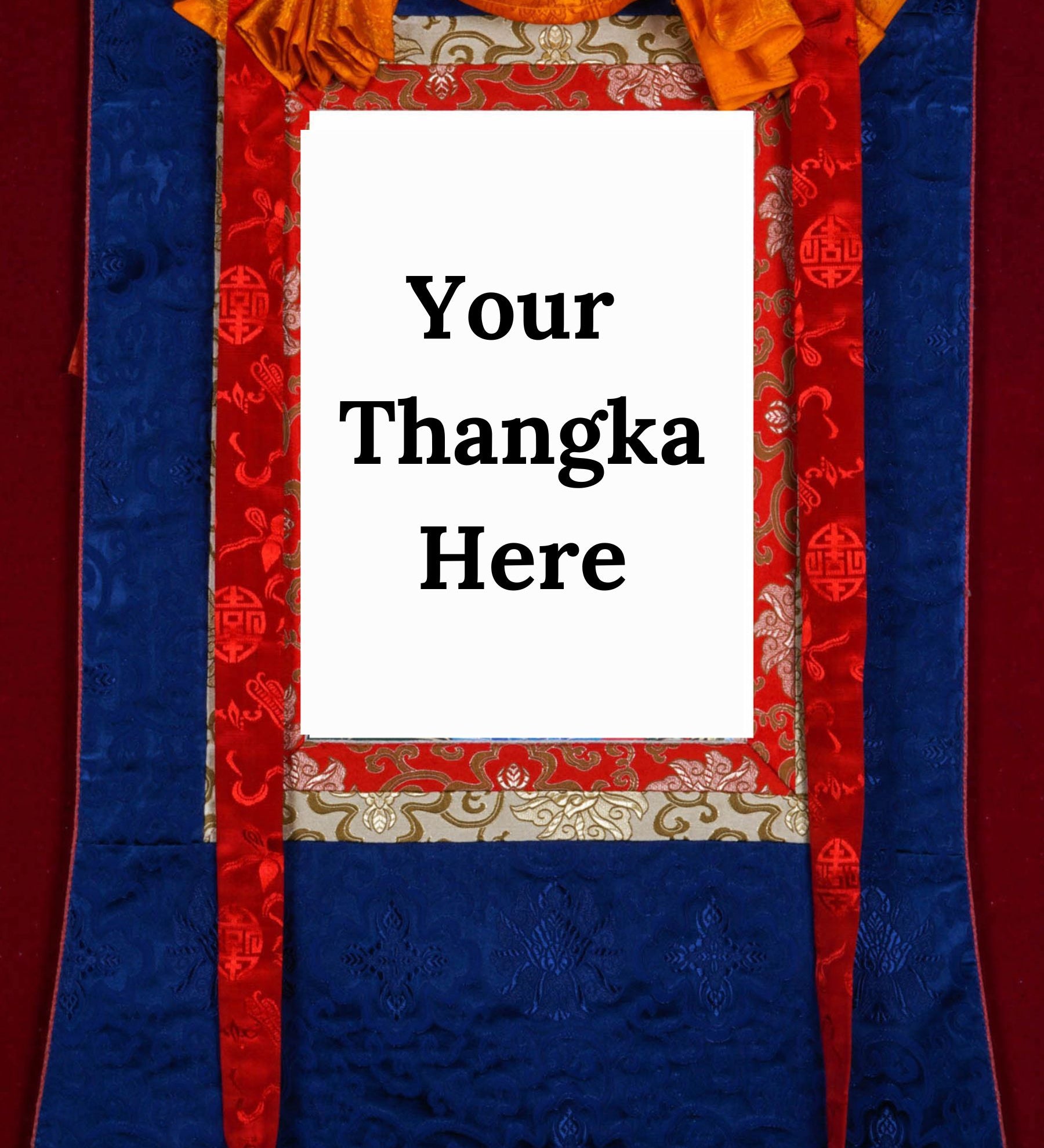 Blue Color Thangka Brocade