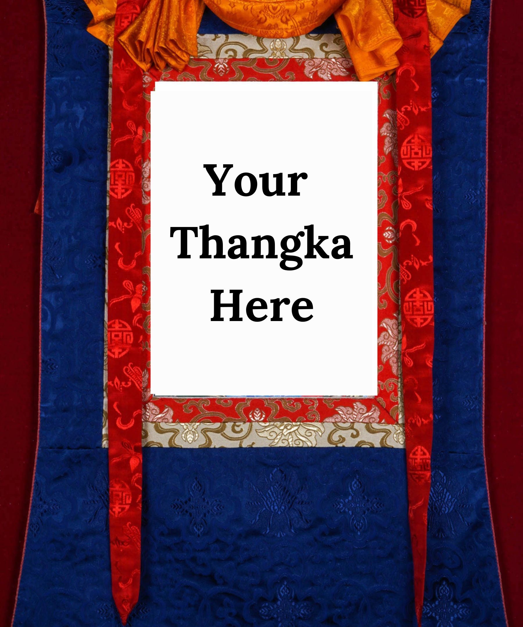 Blue Color Thangka Brocade