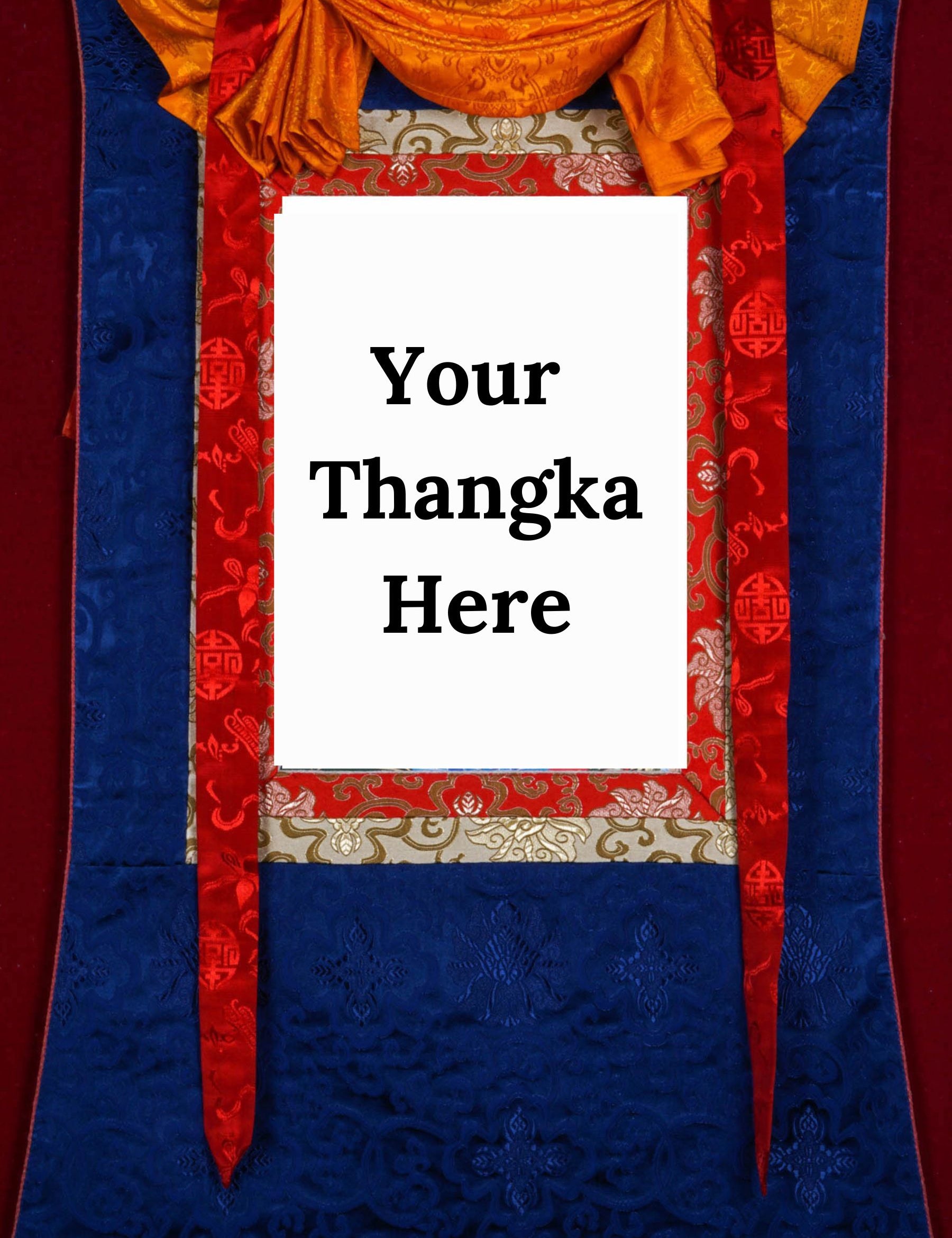 Blue Color Thangka Brocade