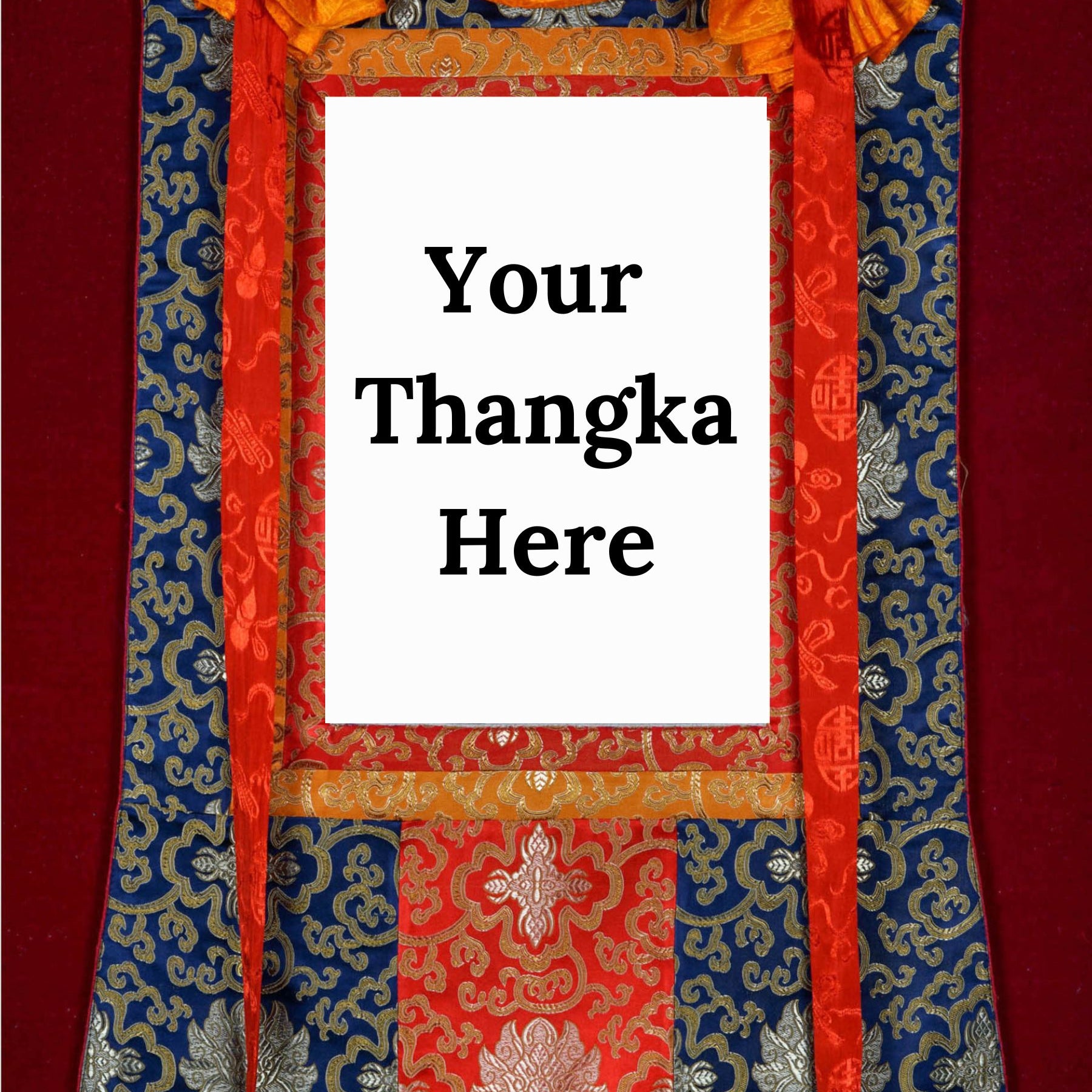 Blue Color Thangka Brocade