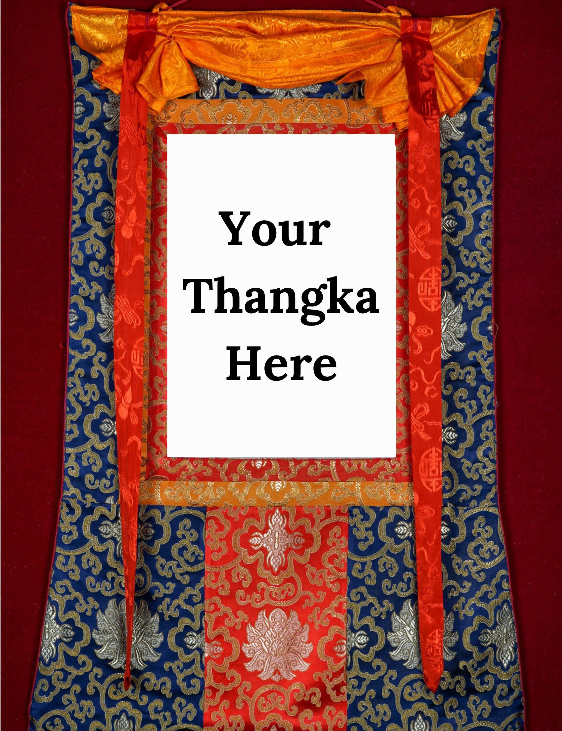 Blue Color Thangka Brocade