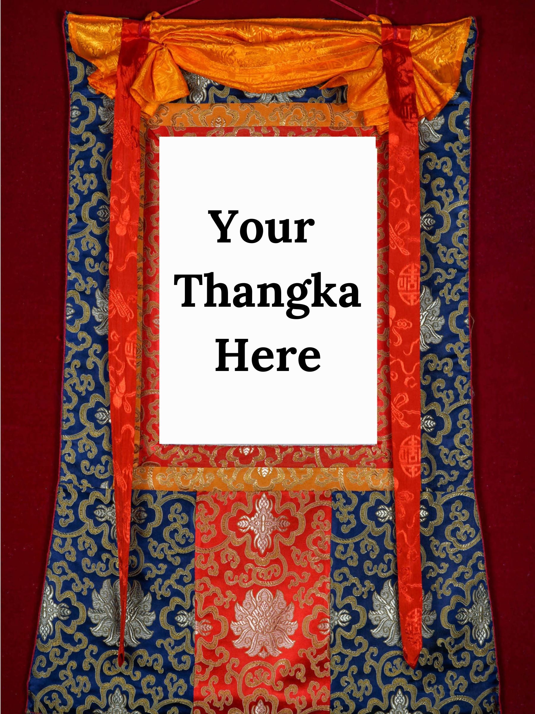 Blue Color Thangka Brocade