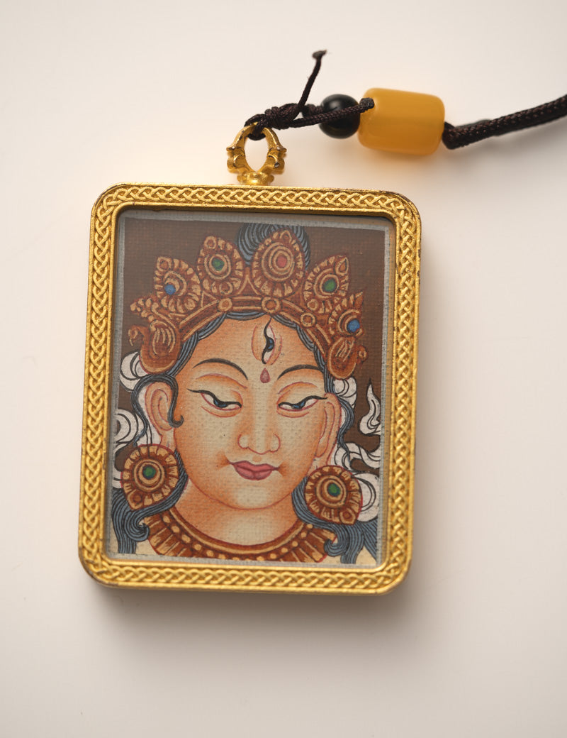 White Tara Ghau Thangka adroned Locket