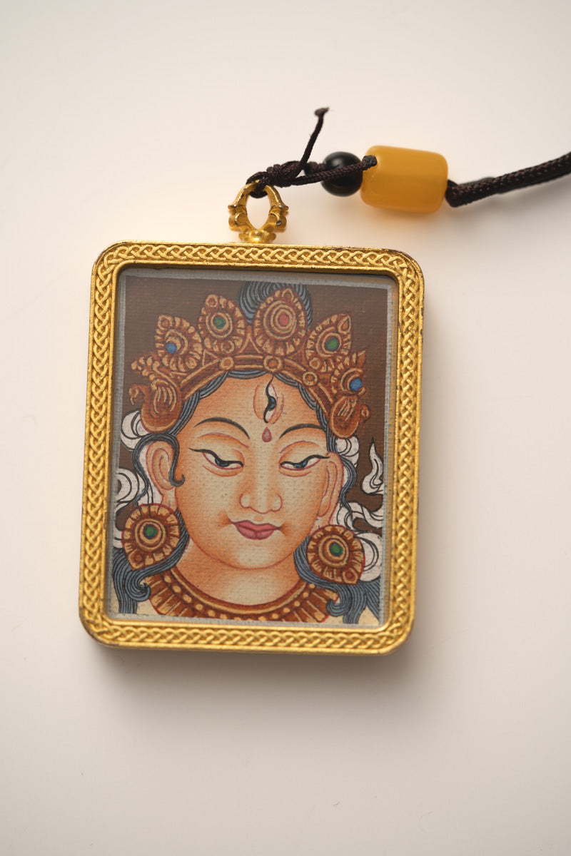 White Tara Ghau Thangka adroned Locket