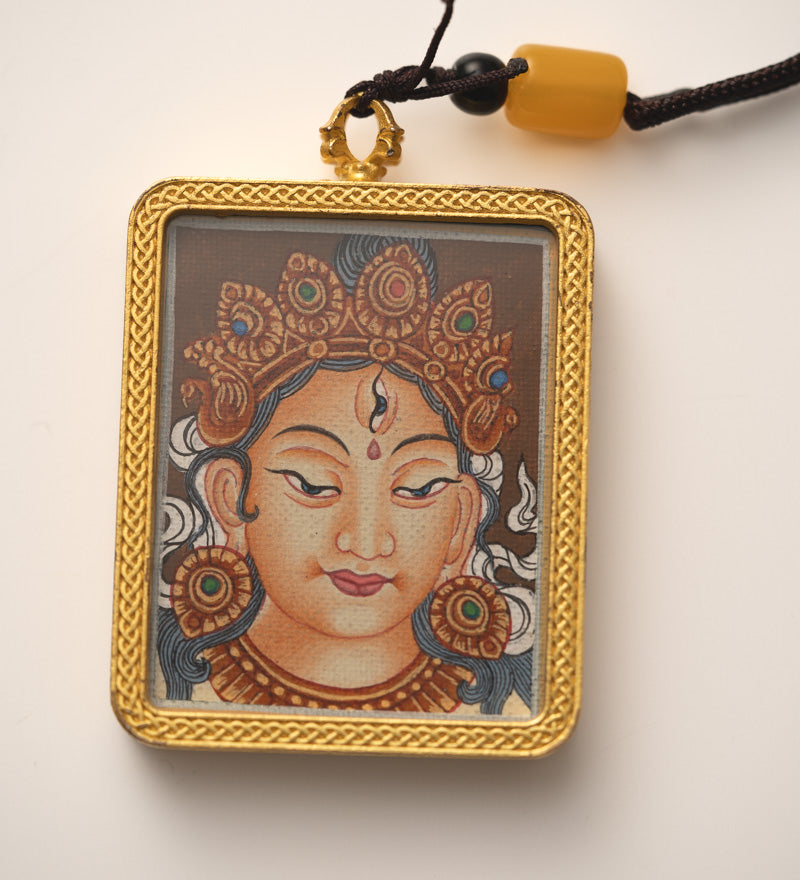 White Tara Ghau Thangka adroned Locket