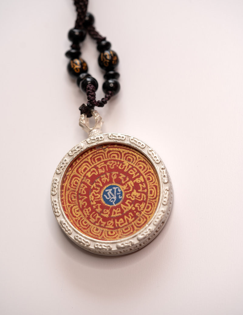 Om Mantra Ghau Thangka Locket 