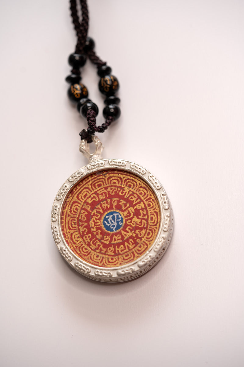 Om Mantra Ghau Thangka Locket 